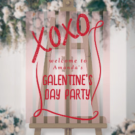 XOXO Hand Drawn Galentine’s Day Party Welcome Acrylschild