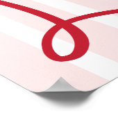 XOXO Hand Drawn Pink Bridal Shower Welcome Poster (Ecke)