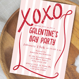XOXO Handgezeichnete Galentine’s Day-Party Einladung