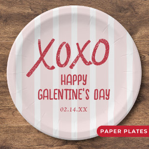 XOXO Handgezeichnete Galentine’s Day-Party Pappteller
