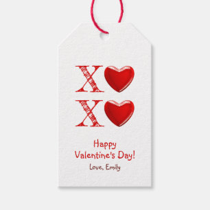 Xoxo Happy Valentine mit Süßkartoffeln Geschenkanhänger