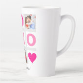 XOXO Happy Valentine's Day Pink Heart Custom Foto Milchtasse (Rechts)