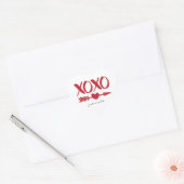 XOXO Heart Arrow Personalisiert Stickers (Umschlag)