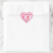 XOXO Heart Kids Classroom Valentine's Day Party Herz-Aufkleber (Tasche)