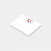 XOXO-Heart-Pfeil-Post-It-Notes Post-it Klebezettel (angewinkelt)