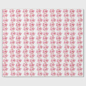 XOXO Heart Valentines Day Love Wrapping Paper Geschenkpapier (Flach)