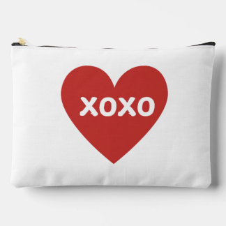XOXO Heart Zipper Pouch Make-up Bag Zubehörtasche