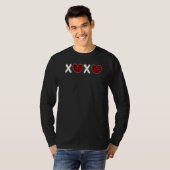 XOXO Hearts Buffalo Plaid Valentine's Day Matching T-Shirt (Vorne ganz)