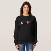 XOXO Hearts Valentines Day Red Plaid Hearts Sweatshirt (Vorne ganz)