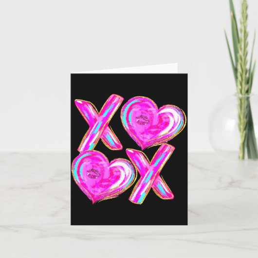 Xoxo Hearts Valentinstag Frauen Mädchen Vday  Karte (Vorderseite)