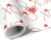 XOXO-Heftpfeile Geschenkpapier (Rolleneckpunkt)