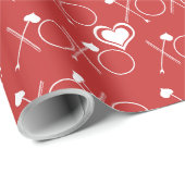 XOXO-Heftpfeile Geschenkpapier (Rolleneckpunkt)