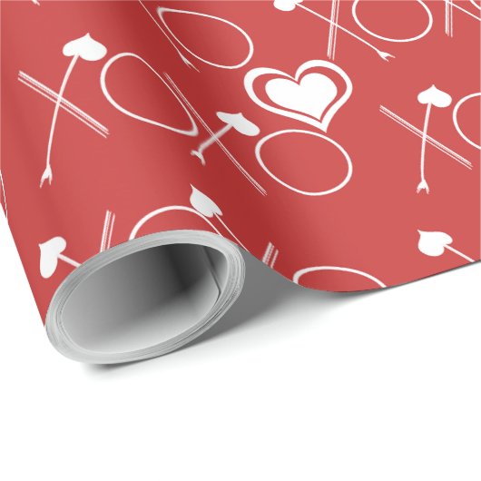 XOXO-Heftpfeile Geschenkpapier (Rolleneckpunkt)