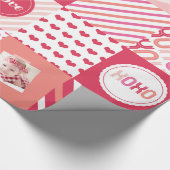 XOXO heißes Rosavalentine-Patchwork-süßes Geschenkpapier (Ecke)