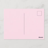 XOXO Hellrosa Postkarte (Rückseite)