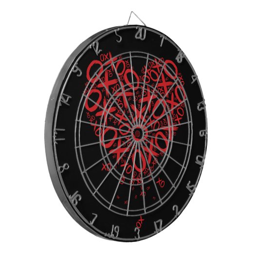 XOXO Herz Dartscheibe (Vorderseite Links)