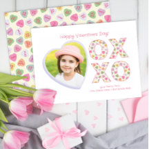 XOXO Herz-Foto-Klasse Valentine's Card