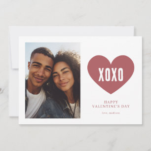 XOXO Herz Foto Valentinstag Feiertagskarte