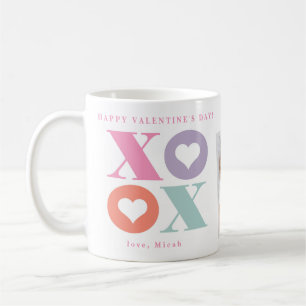 Xoxo Herz Frohen Valentinstag Zwei Fotos Kaffeetasse