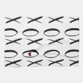 XOXO Herz Geschirrtuch (Horizontal)