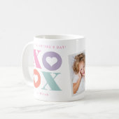 Xoxo Herz Happy Valentine's Day Zwei Foto Kaffeetasse (Vorderseite Links)
