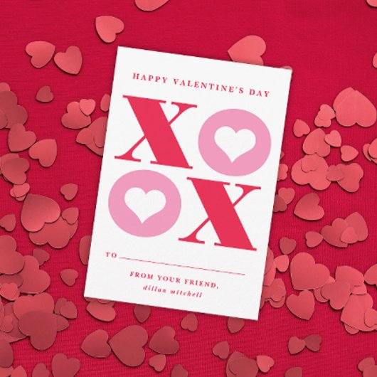 Xoxo Herz-Klasse Valentine-Tageskarte Einladung