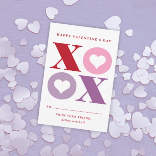 Xoxo Herz-Klasse Valentine-Tageskarte Einladung