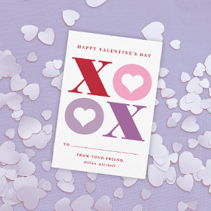Xoxo Herz Klassenzimmer Valentinstag Karte