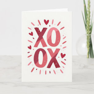 Xoxo Herz Muster Liebeskarte Karte