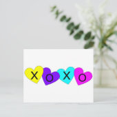 XOXO Herz Postkarte (Stehend Vorderseite)