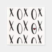 XOXO Herz Serviette (Vorderseite)