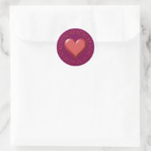 XOXO Herz-Sticker Runder Aufkleber (Tasche)