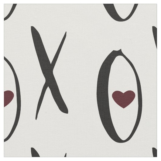 XOXO Herz Stoff (Nahaufnahme)