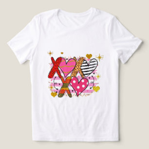 XOXO Herz Süß & Spielend Tri-Blend Shirt