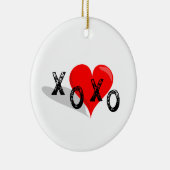 XOXO Herz umarmt und Küsse Keramik Ornament (Rechts)