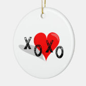 XOXO Herz umarmt und Küsse Keramik Ornament (Links)