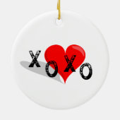 XOXO Herz umarmt und Küsse Keramik Ornament (Hinten)