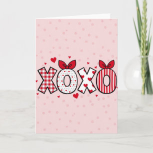 Xoxo-Herzen Grafik-Liebeskarte Karte