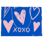 XOXO-Herzen Große Geschenktasche Geschenktüte (Rückseite)
