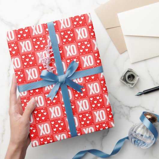 XOXO Herzen Valentinstag Geschenkpapier (Schenken)