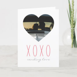 XOXO Herzrahmen Senden von Liebe Valentinstag Feiertagskarte