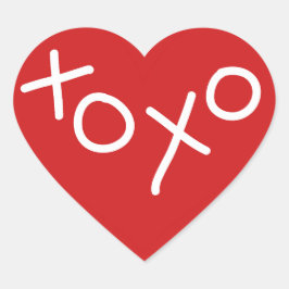 XOXO HerzValentinstag Gnade Herz-Aufkleber
