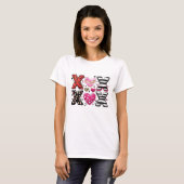 XOXO hört trendy Liebe & Hugs Design T-Shirt (Vorne ganz)