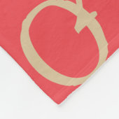 XOXO | Hot Pink Red Gold Typografie Textmuster Fleecedecke (Ecke)