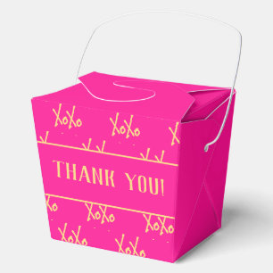 XOXO Hot Pink und Gold Valentinstag Danke Geschenkschachtel
