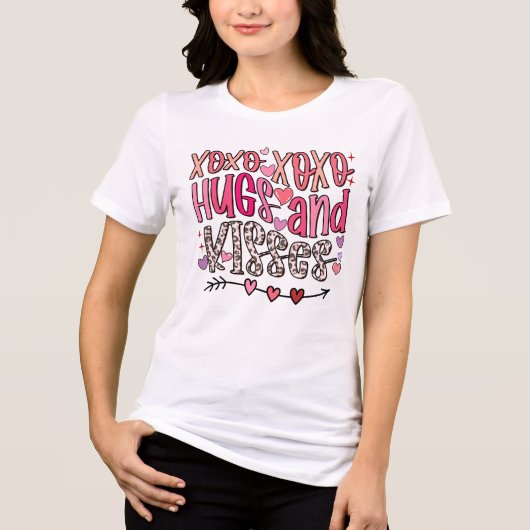 XOXO Hugs and Kisses Valentine's Day Tri-Blend Shirt (Vorderseite)