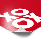 XOXO Hugs and Kisses Valentinstag Fotodruck (Ecke)