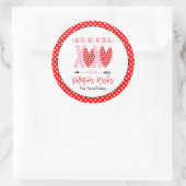 XOXO Hugs and Kisses Valentinstag Runder Aufkleber (Tasche)