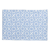 XOXO Hugs & Kisses Blue Cute Modern Pattern Kissenbezug (Rückseite)