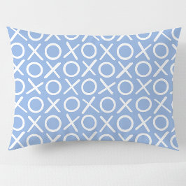 XOXO Hugs & Kisses Blue Cute Modern Pattern Kissenbezug